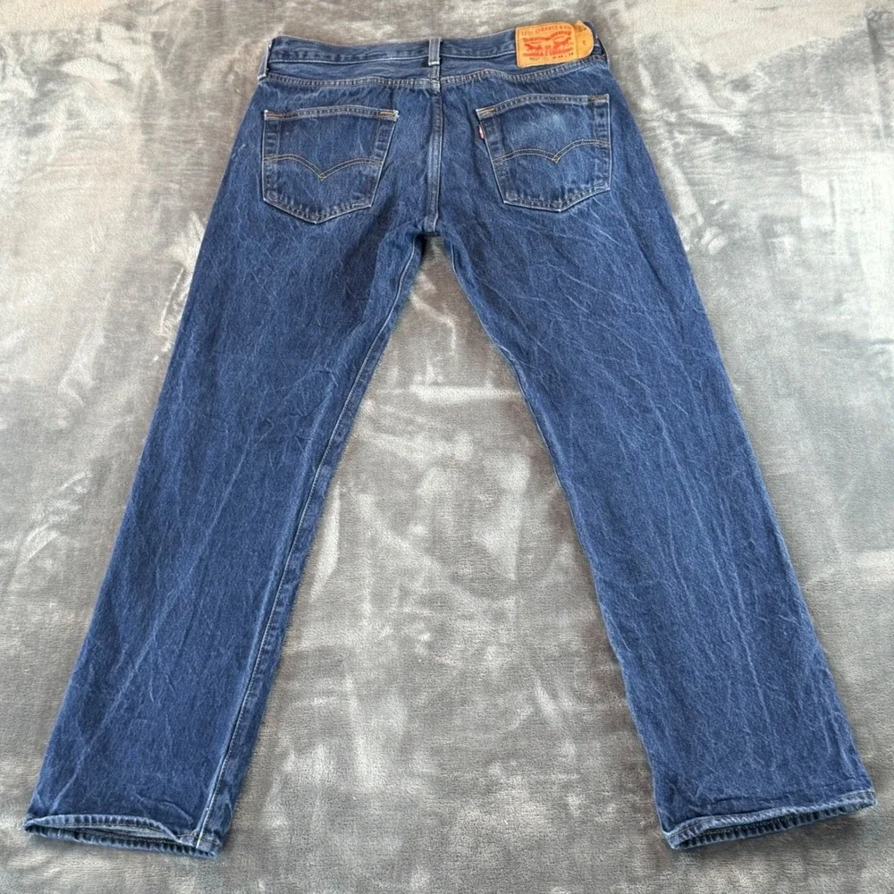 Levi's 501 Men's Jeans Straight Leg Size 34X34‎ Dark Wash 5 Button Fly
